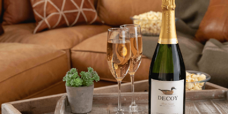 a bottle of Decoy California Brut Cuvee sparking wine