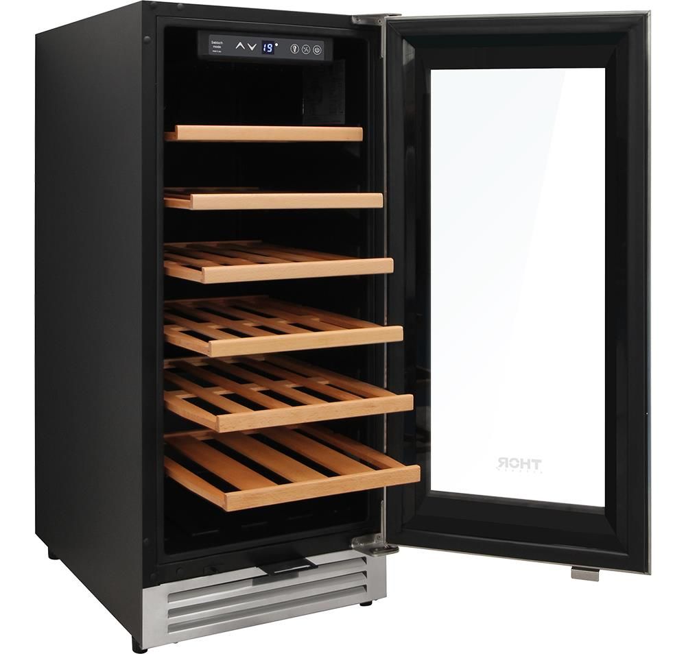 wine cooler with adjustable shelves